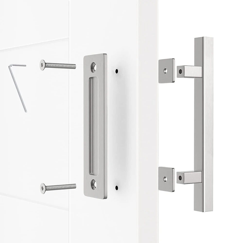 Poignée de porte - barre carrée inox